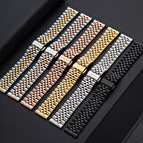 Megafox Xiaomi Mi Watch / Mi Watch Color Metal Paslanmaz Çelik Kordon Baklalı Klipsli Kayış Bileklik
