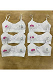 Kız Çocuk Pedli Alıştırma Sütyeni / 6 Adet