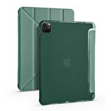 Smcase Apple iPad Pro 12.9 2021 5.Nesil Kılıf Katlanabilir Standlı Pu Silikon tf2