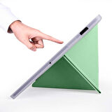Smcase Samsung Galaxy Tab S7 Plus T970 Kılıf Katlanabilir Standlı Pu Silikon tf2