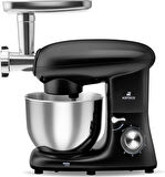 Karaca Multichef Stand Mikser ShinyBlack Mutfak Şefi 1900W 5,5L Kıyma Çekme/Sucuk-Sosis/İçli Köfte Aparatlı