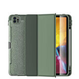 Smcase Apple iPad Pro 12.9 2021 5.Nesil Kılıf Kapaklı Standlı Kalem Bölmeli Deri Görünümlü w2