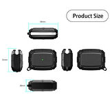 Smcase Apple Airpods Pro Uyumlu Kılıf Kancalı Sert Silikon A10