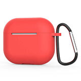 Smcase Apple Airpods Uyumlu 3. Nesil Kılıf Kancalı Mat Silikon A11