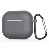 Smcase Apple Airpods Uyumlu 3. Nesil Kılıf Kancalı Mat Silikon A11