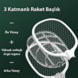 Coofbe 3 Katmanlı Yüksek Voltajlı 3000V  UV Işıklı Taşınabilir Sivrisinek Öldürücü Sivrisinek Kovucu