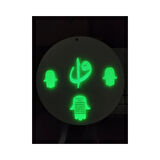 Elif Vav Fatma Ana Eli Ayetel Kürsi Karanlıkta Parlayan Fosforlu Duvar Süsü Çap 22 cm