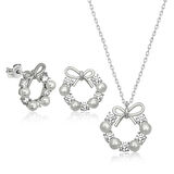 925 Ayar Gümüş İnci Kurdele Kadın Set T6466 (944944)