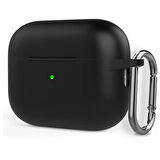 Smcase Apple Airpods Pro Uyumlu 2 Kılıf Kancalı Mat Silikon SF17