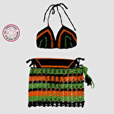 Uretti - ASLI 5776 - El Yapımı 3'lü Bikini Takımı - S/M/L