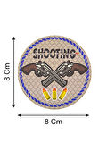 Rovelver Tabanca Shooting - Cırt - Patch - Peç - Arma - 8 cm