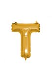 Gold Folyo Balon T Harfi 40 Cm.
