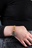Sertifikalı Oğlak Burcu Doğal Taş Kadın Erkek Bileklik Jasper,malahit,akik,ametist Hematit 8mm