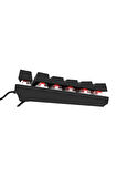 Hawk Gaming HK410K Mekanik Kırmızı Switch 19 Mod RGB Kablolu Siyah TKL Türkçe Gaming Klavye