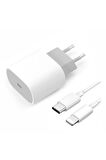 iOS iPhone 20W 3A Hızlı Şarj Aleti PD Beyaz Renk Type-C Lightning Kablolu (MFI Uyumlu - Lisansılı)