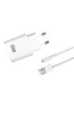 USB Beyaz Telefon Şarj Aleti ve Kablosu Hızlı Şarj Aleti (2.1A 10W 3100mAh+Güvenli ve Stabil Şarj)