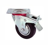 Servis Tekeri - Tablalı Frenli Siyah Döner - Çap 80 Mm