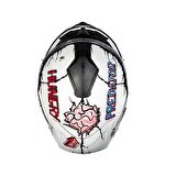 Nexx SX.100R Hungry Miles Full Face Beyaz Motosiklet Kaskı
