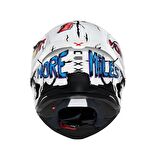 Nexx SX.100R Hungry Miles Full Face Beyaz Motosiklet Kaskı