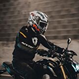 Nexx SX.100R Hungry Miles Full Face Beyaz Motosiklet Kaskı