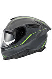 Y.100r React Mat Gri-yeşil Kask