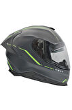 Y.100r React Mat Gri-yeşil Kask