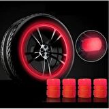 Yeşil Fosforlu Araç, Motor ve Bisiklet Sibop Kapağı 4lü