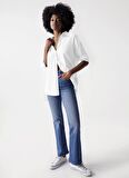 Beyaz Kadın Gömlek OVERSIZE POPLIN SHIRT 21006508