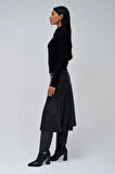 Salsa Jeans Yuvarlak Yaka Standart İşlemeli Siyah Kazak Kadın 21008893