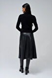 Salsa Jeans Yuvarlak Yaka Standart İşlemeli Siyah Kazak Kadın 21008893
