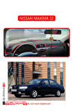 Nissan Maxima 32 Torpido Koruma  Halısı -  Kırmızı Kenar