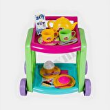Oyuncak Çay Takımı ve Servis Arabası 14 Parça - Oyuncak Arabalı Çay Seti