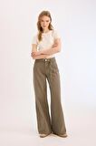 DeFacto Coool Wide Leg Gabardin Pantolon Yüksek Bel Geniş Bol Paça E1794AX25SPKH344