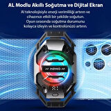 Coofbe Göstergeli RGB Işıklı Kablolu Soğutma Levhalı Ultra Hızlı Telefon Soğutucu Radyatör 3 Modlu