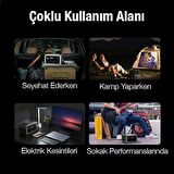 Baseus 600W 180000 Taşınabilir Masaüstü Jeneratör Taşınabilir Güç İstasyonu Ups Led Işıklı 8 Çıkışlı