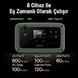 Baseus 600W 180000 Taşınabilir Masaüstü Jeneratör Taşınabilir Güç İstasyonu Ups Led Işıklı 8 Çıkışlı