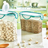 Bst® Kilitli Kapaklı Contalı Hava,Su Sıvı Geçirmez 1,2 Litre Erzak Saklama Kabı-SA580