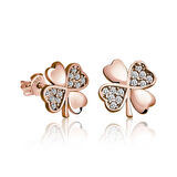 925 Ayar Gümüş Yonca Kadın Küpe T6896 (944944)