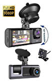 Araç içi 3 Kameralı 1080p /2.0 inç Lcd Ekranlı /Gece Görüşlü /Geri Görüş/ G-sensör /Hareket algılama