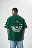 Erkek Minimalism Series Nakışlı Oversize T-Shirt Nefti