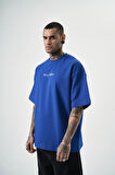 Erkek Return Nakışlı Oversize T-Shirt Saks