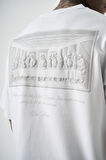 Erkek Da Vinci Baskılı Oversize T-Shirt Beyaz