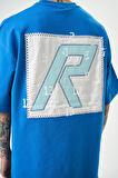 Erkek Numbers Of R Nakışlı Oversize T-Shirt Mavi
