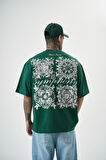 Erkek Symphony Baskılı Oversize T-Shirt Nefti