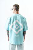 Erkek Memory Baskılı Oversize T-Shirt Bebe Mavi