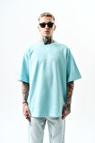 Erkek Memory Baskılı Oversize T-Shirt Bebe Mavi