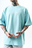 Erkek Memory Baskılı Oversize T-Shirt Bebe Mavi