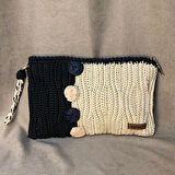 Uretti - Meryem 7194 - El Örgüsü Makrome İp Tığ İşi Clutch Çanta