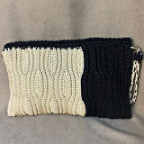 Uretti - Meryem 7194 - El Örgüsü Makrome İp Tığ İşi Clutch Çanta
