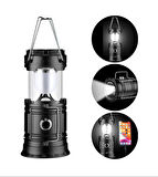 Taşınabilir Solar LED El Feneri Kamp Dış Aydınlatma Katlanır Kamp Çadır Lambası